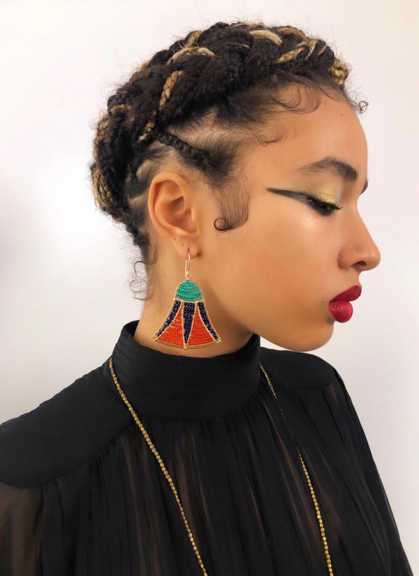 Lotus Flower Earrings: Nefertari