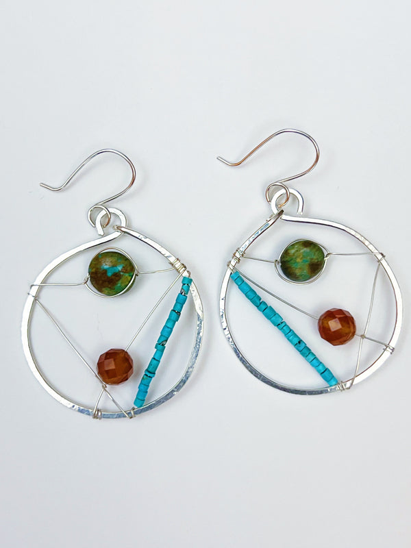 Silver Galactic Hoops