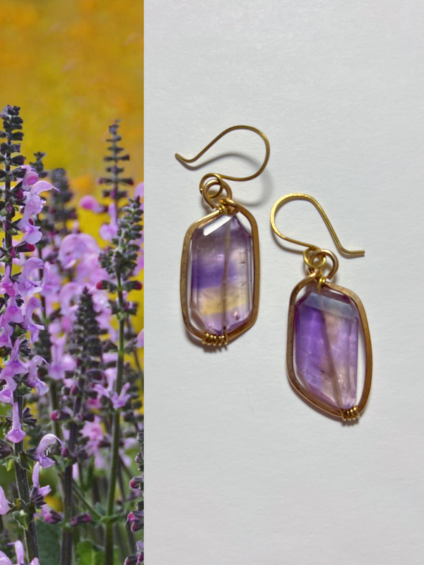 Bronze Ametrine Nugget Drops
