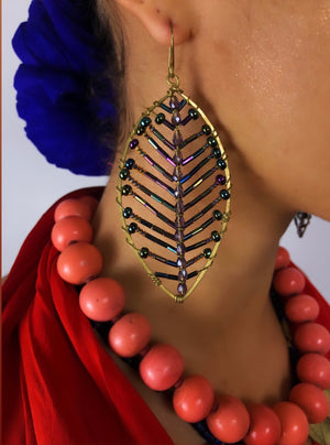 Desert Palm Earrings: Memphis