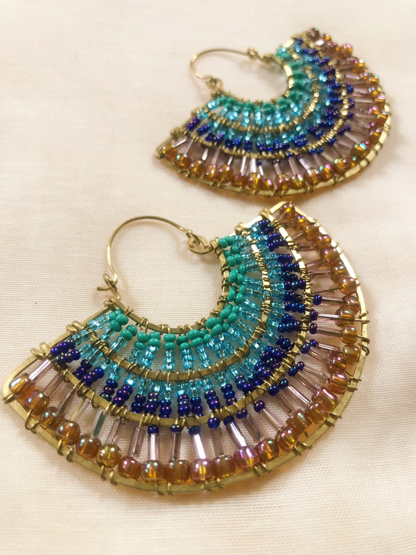 Broad Collar Earrings: Oasis