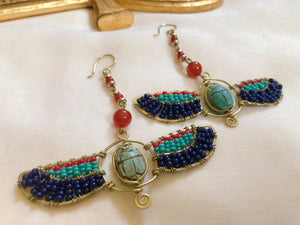 Winged Khepri Earrings